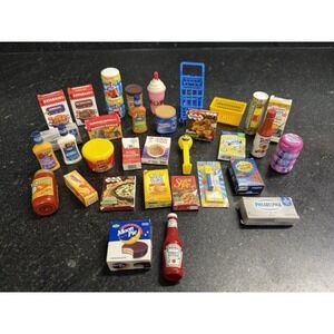 ZURU 5 Surprise Mini Brands Lot w/ Shopping Cart Basket Food Minis 30+ Pieces